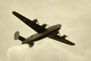 World War II era American bomber. By icholakov/stock.adobe.com. Lt. Kelly Airman's letter
