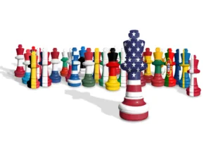 Chess figures of America and EU nations on a white background. By TomasRagina/stock.adobe.com. World Economic Forum