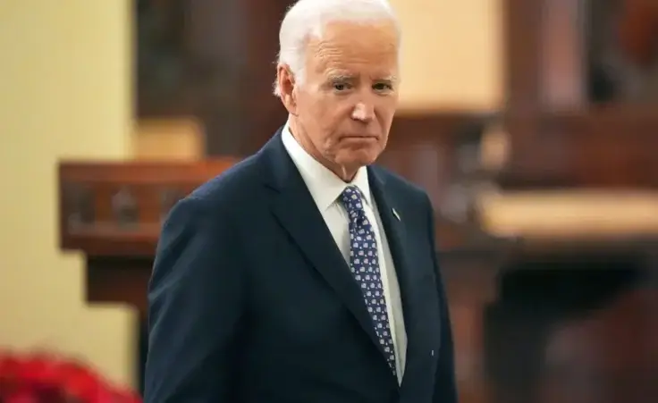 FILE - President Joe Biden walks after speaking during an interfaith prayer service for the victims of the deadly New Years truck attack, in New Orleans, Jan. 6, 2025. (AP Photo/Gerald Herbert, File)
