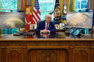 President Donald Trump speaks in the Oval Office of the White House, Tuesday, May20, 2025, in Washington. (AP Photo/Alex Brandon) Golden Dome missile defense