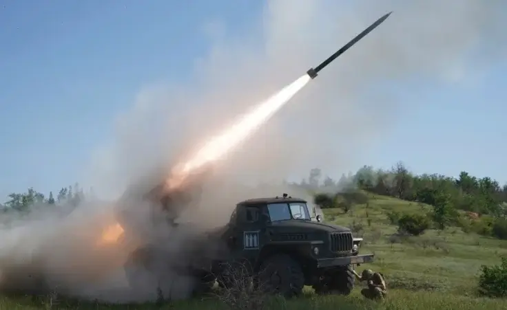 Soldiers of Ukraine's 30th Separate Mechanized Brigade fire a Grad multiple rocket launcher towards Russian positions at the frontline in Donetsk region, Ukraine, Tuesday, June 3, 2025. (AP Photo/Andrii Marienko) Ukraine drone attack