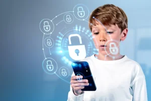 Boy with phone displaying cybersecurity holograms. By ImageFlow/stock.adobe.com. Age verification supreme court pornography websites
