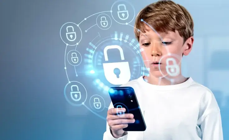 Boy with phone displaying cybersecurity holograms. By ImageFlow/stock.adobe.com. Age verification supreme court pornography websites