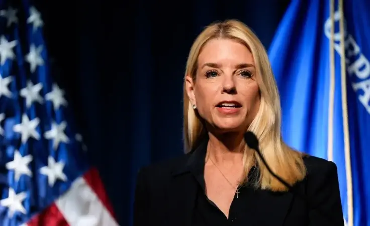 Attorney General Pam Bondi speaks at a news conference at the Drug Enforcement Administration, Tuesday, July 15, 2025, in Arlington, Va. (AP Photo/Julia Demaree Nikhinson) Epstein Files