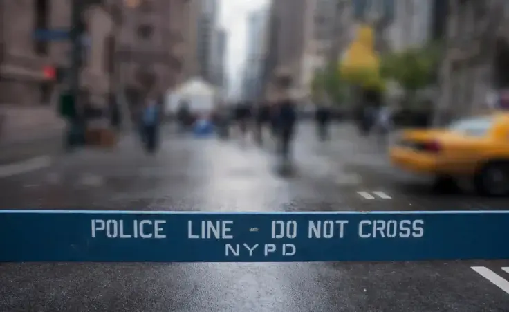 A police barricade in New York City. By Bokicbo/stock.adobe.com. Manhattan shooting