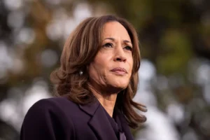 FILE - Democratic presidential nominee Vice President Kamala Harris speaks in Washington, Nov. 6, 2024. (AP Photo/Jacquelyn Martin, File)