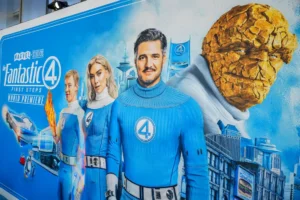 A view of atmosphere is seen at the premiere of "The Fantastic Four: First Steps" on Monday, July 21, 2025, at Dorothy Chandler Pavilion in Los Angeles. (Photo by Jordan Strauss/Invision/AP)