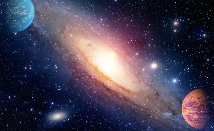 Astrology astronomy outer space big bang solar system planet galaxy creation. Elements of this image furnished by NASA. By nikonomad/stock.adobe.com