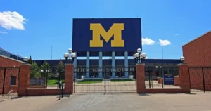 The entrance to the football stadium at the University of Michigan known as the Big House. By Jack/stock.adobe.com