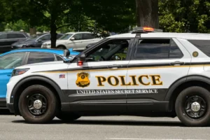 Washington DC: Close up view of the side of a police patrol car used by the United States Secret Service Uniformed Division By Cerib/stock.adobe.com