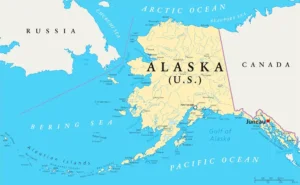 Alaska political map. By Peter Hermes Furian/stock.adobe.com