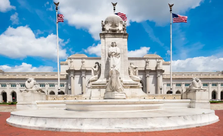 Union Station and the Columbus Fountain in Washington D.C. By kmiragaya/stock.adobe.com. Department of Transportation takes over Trump Administration takes over