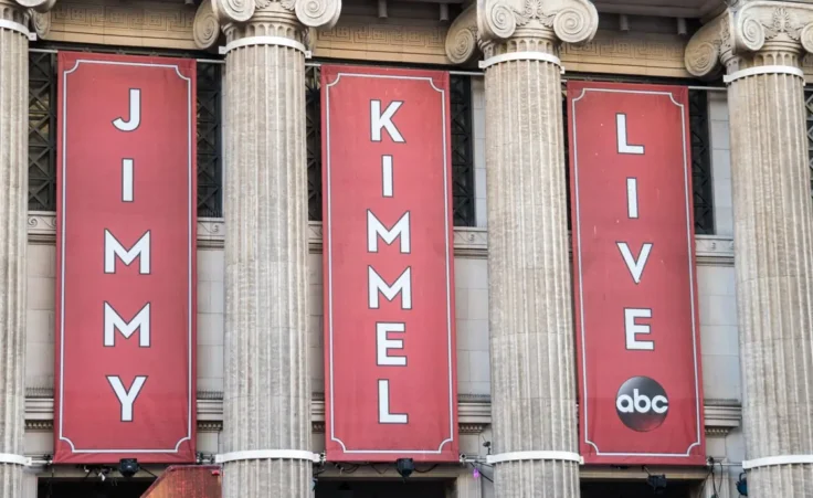 OCTOBER 16 2018 - HOLLYWOOD CALIFORNIA: Banners for the Jimmy Kimmel Live television show on Hollywood Blvd in Los Angeles By MelissaMN/stock.adobe.com