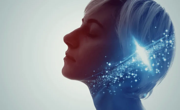 Photo concept of a neural link between woman praying and spirituality. By metamorworks/stock.adobe.com.