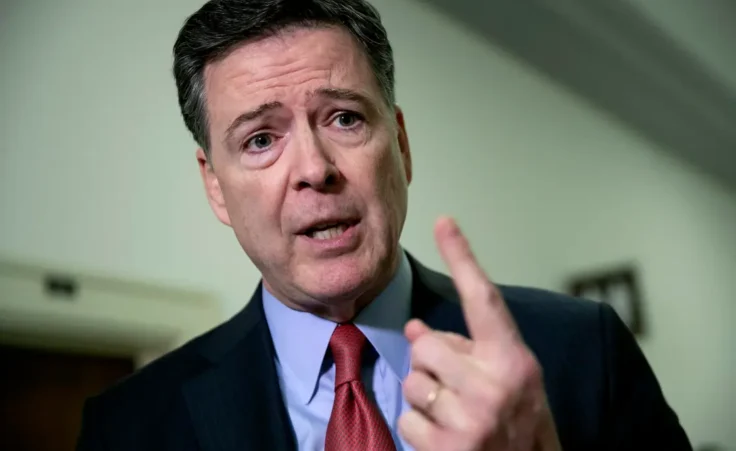 FILE - Former FBI Director James Comey speaks to reporters on Capitol Hill Washington, Dec. 17, 2018. The commissioner of the Internal Revenue Service has asked the Treasury Department’s inspector general to immediately review the circumstances surrounding intensive tax audits that targeted ex-FBI Director James Comey and ex-Deputy Director Andrew McCabe. (AP Photo/J. Scott Applewhite, File)