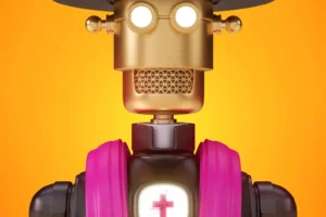 Cartoon priest robot in realistic steampunk retro style. By cgterminal/stock.adobe.com. Jesus chatbot