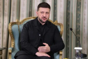 Ukrainian President Volodymyr Zelenskyy attends a meeting with his Greek counterpart Constantine Tassoulas at the Presidential Palace in Athens, Greece, Sunday, Nov. 16, 2025. (AP Photo/Yorgos Karahalis) peace Ukraine Russia