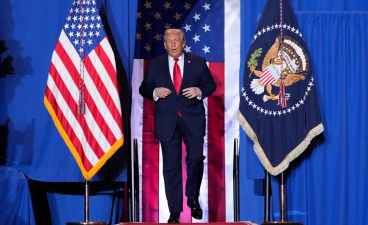 President Donald Trump arrives to speak at Mount Airy Casino Resort, Tuesday, Dec. 9, 2025, in Mount Pocono, Pa. (AP Photo/Alex Brandon) economy christmas inflation
