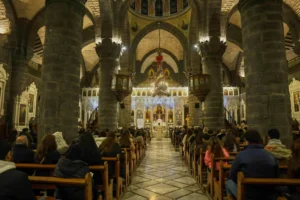 Worshipers attend a Christmas Eve Mass at the Olive Church in Damascus, Syria, Wednesday, Dec. 24, 2025. (AP Photo/Ghaith Alsayed) Christian persecution