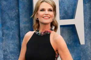 Savannah Guthrie at the 2023 Vanity Fair Oscar Party held on March 12, 2023 at the Wallis Annenberg Center For The Performing Arts in Beverly Hills, Los Angeles, California. File Photo by: zz/John Rasimus/STAR MAX/IPx 2023 3/12/23 mother abducted ransom note