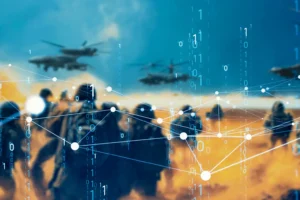 Concept of battlefield and AI network. Hybrid war. By metamorworks/stock.adobe.com.