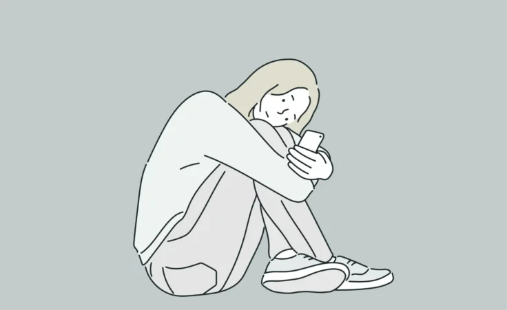 Young teenage girl suffering mobile cell phone addiction, feeling lonely and depressed. By autumnn/stock.adobe.com. social media tobacco