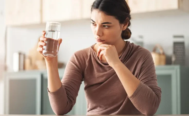Looking at a glass of water with suspicion By sebra/stock.adobe.com