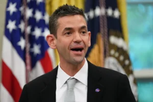 NASA administrator Jared Isaacman speaks as President Donald Trump meets with NASA's Artemis II astronauts Victor Glover, Christina Koch, Reid Wiseman and Jeremy Hansen in the Oval Office of the White House, Wednesday, April 29, 2026, in Washington. (AP Photo/Matt Rourke)