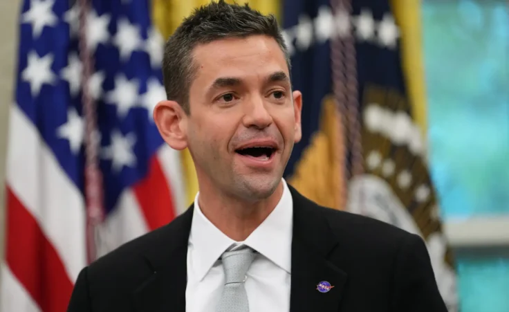NASA administrator Jared Isaacman speaks as President Donald Trump meets with NASA's Artemis II astronauts Victor Glover, Christina Koch, Reid Wiseman and Jeremy Hansen in the Oval Office of the White House, Wednesday, April 29, 2026, in Washington. (AP Photo/Matt Rourke)