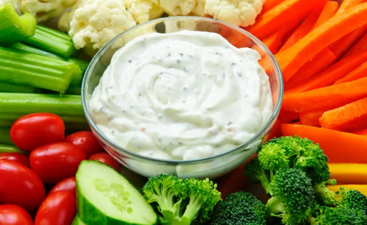 Vegetables and ranch dip. By Elenathewise/stock.adobe.com.