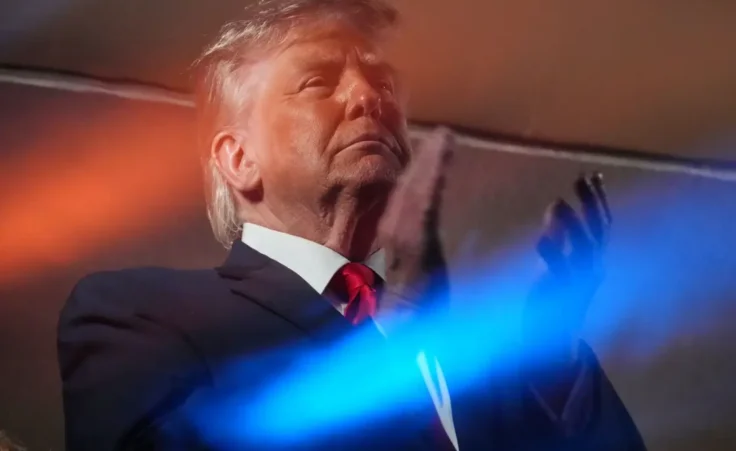 President Donald Trump attends an NBA Finals playoff basketball game between the New York Knicks and the San Antonio Spurs at Madison Square Garden in New York, Monday, June 8, 2026, with Kai Trump. (AP Photo/Mark Schiefelbein)