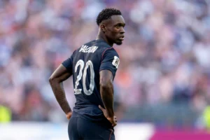 United States of America forward Folarin Balogun #20 during the FIFA World Cup Round of 16 match between the United States and Belgium in Seattle, Washington, on July 6, 2026. The winner advances to the quarterfinals. (Photo by Sandra Agbotse/Sipa USA)(Sipa via AP Images)