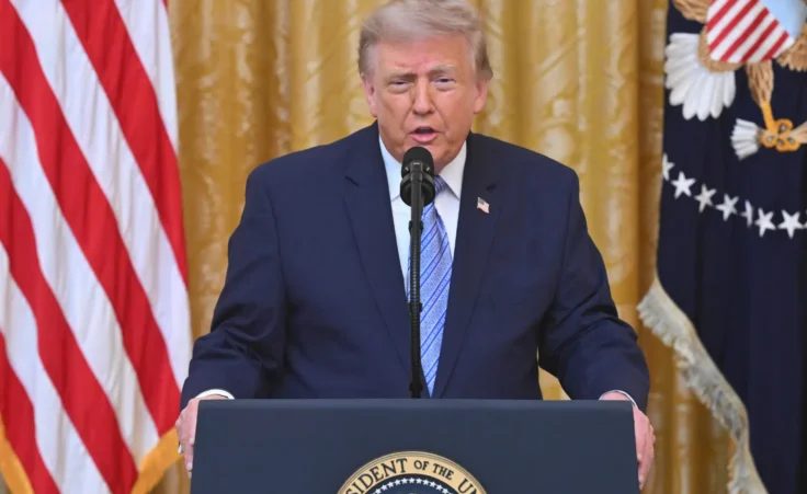 President Donald Trump speaks in the East Room of the White House, Thursday, July 16, 2026, in Washington. (Saul Loeb/Pool via AP) SAVES Act election voting integrity