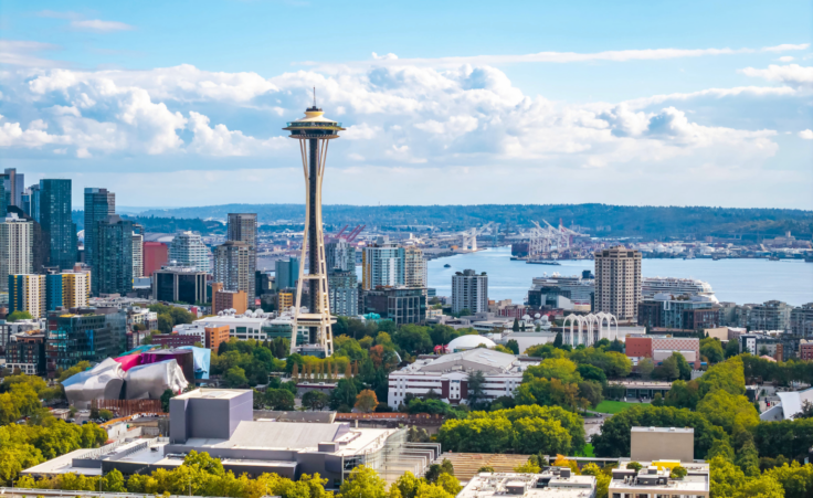 Scenic aerial view of Seattle skyscrapers. By PhotoSpirit/stock.adobe.com. Mass shooting in Seattle kills three, injures toddler